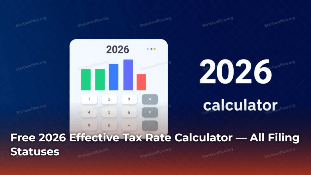 Free 2026 Effective Tax Rate Calculator — All Filing Statuses